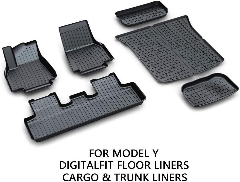 TPE Floor Mats and Rear Trunk Cargo Tray Set of 6 T8634