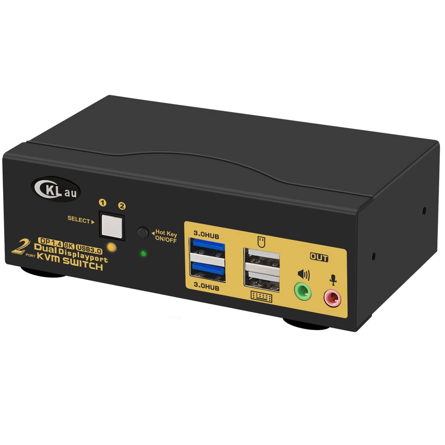 2 Port 4K@60Hz DP 1.2 KVM Switch with Audio Microphone Output and USB 2.0 Hub T564291