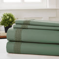 Green 4 Piece California King Size Sheet Set U291