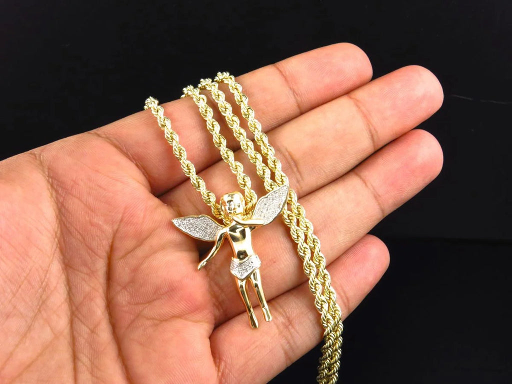 10K Yellow Gold Hollow Rope Chain 4.5MM P3342