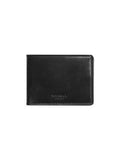 Black Leather Bifold Money Clip Card Case X2605