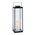 Black Lantern with Flameless Candle Q248