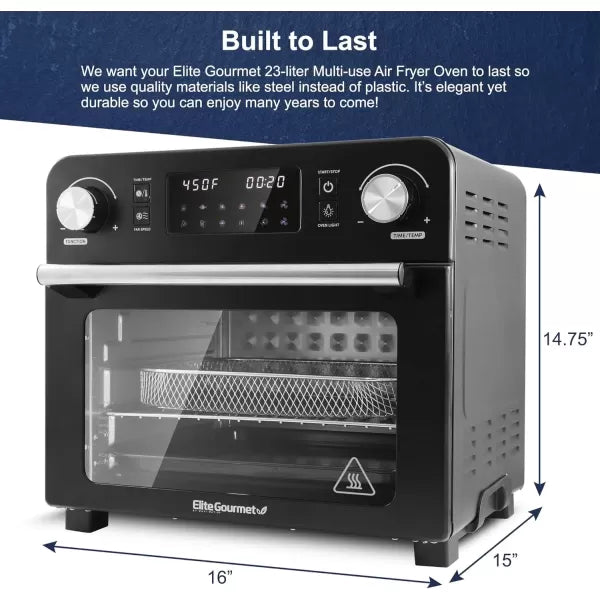 Black 24.5 Quart Digital Air Fryer Oven D971083