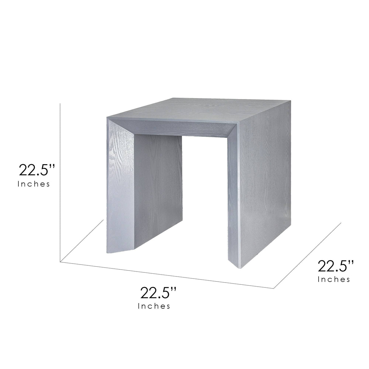 Grey Square Wood Accent Table N643