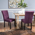 Deep Purple Fabric Dining Chair (Set of 2) S95841