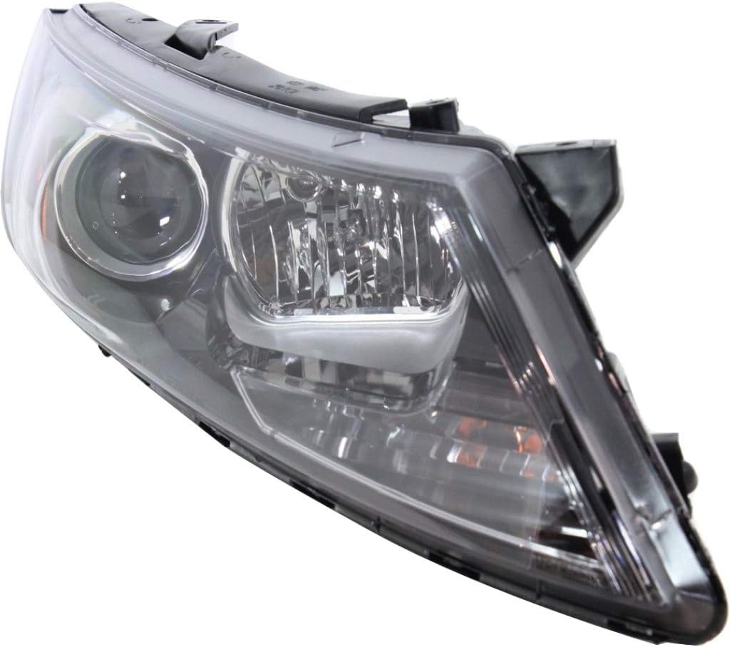 Halogen Headlight for 2011-2014 KIA Optima, Driver and Passenger Side, Unpainted, Bulbs Included F818756