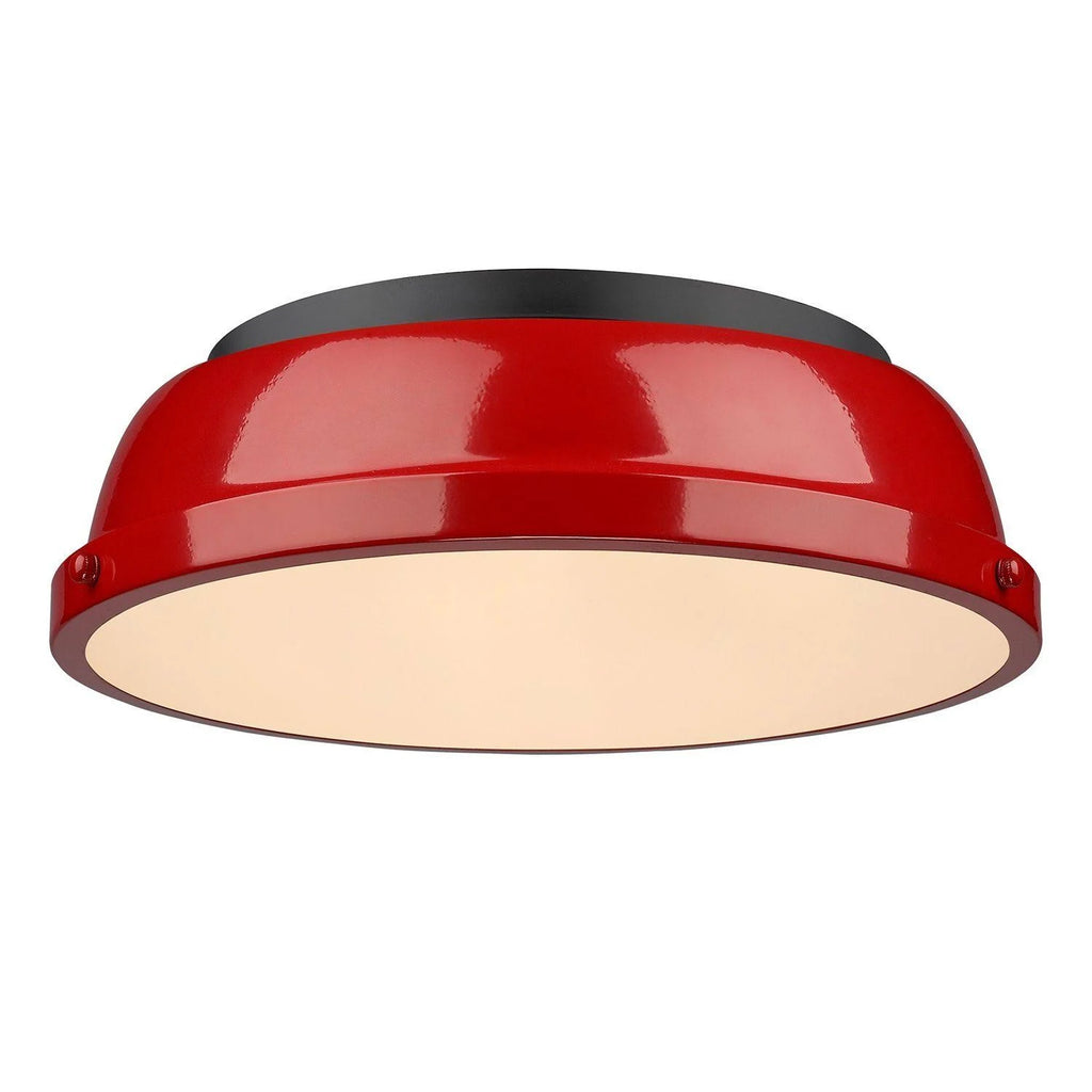 Black Red Flush Mount Light J84347