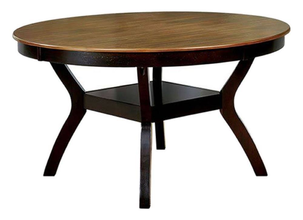 Dark Brown Oak Round Table L962