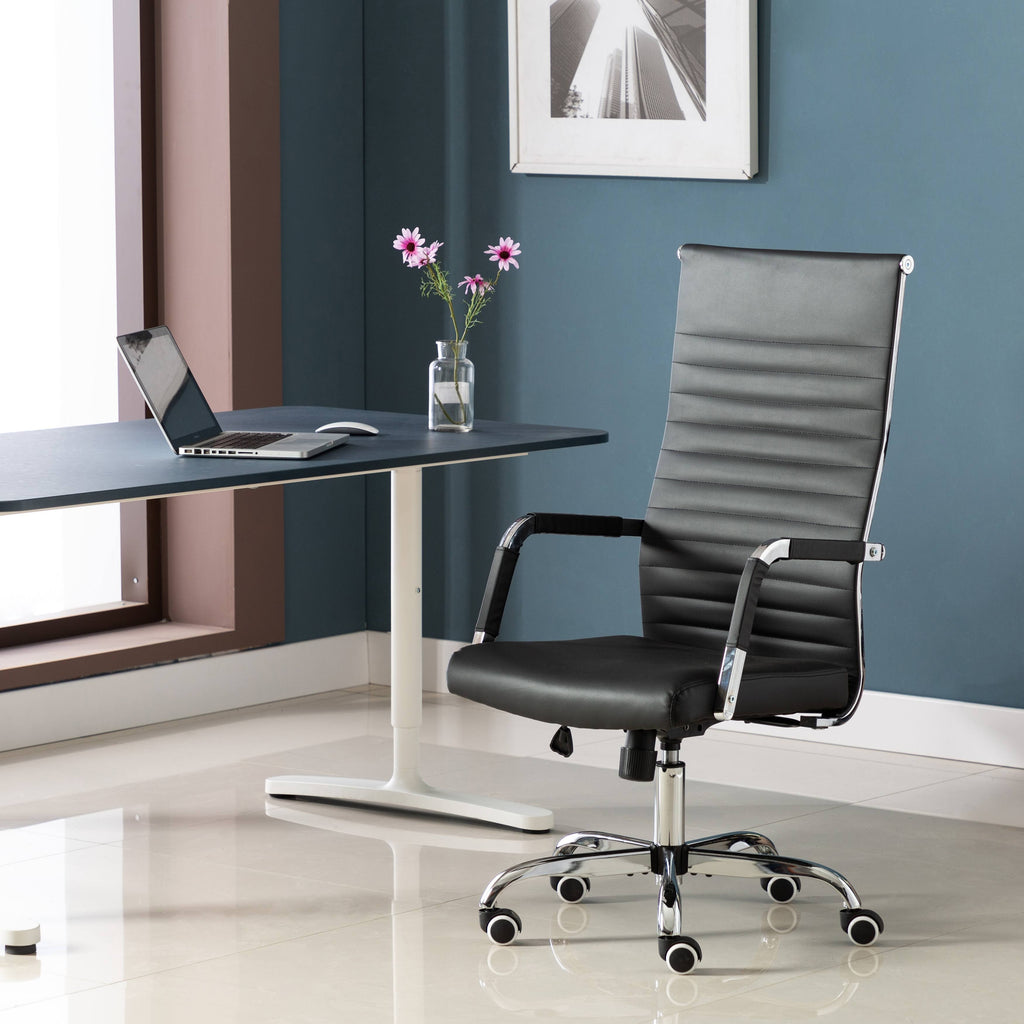 Black High Back Adjustable Executive Office Swivel Chair F640642