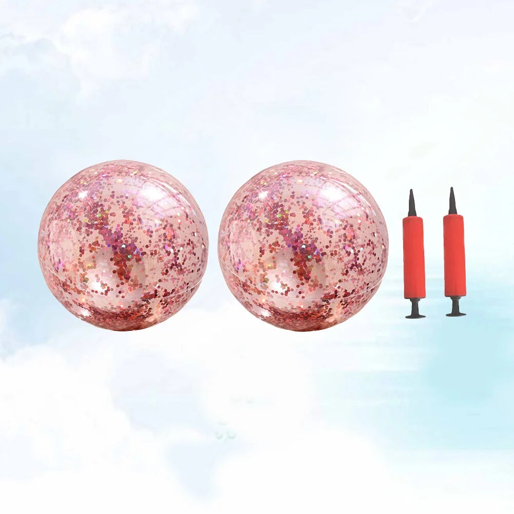 4 Pcs 40CM/60CM Glitter Ball and Pump Set V77946
