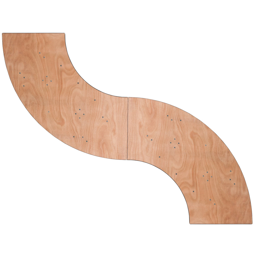 5.5 ft. x 2 ft. Serpentine Wood Folding Banquet Table W5474