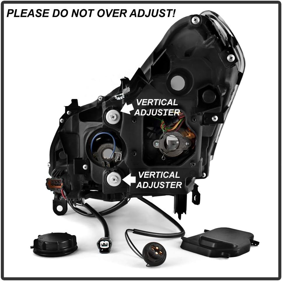 Black Smoke LED Tube Sequential Signal DRL Headlights V5075