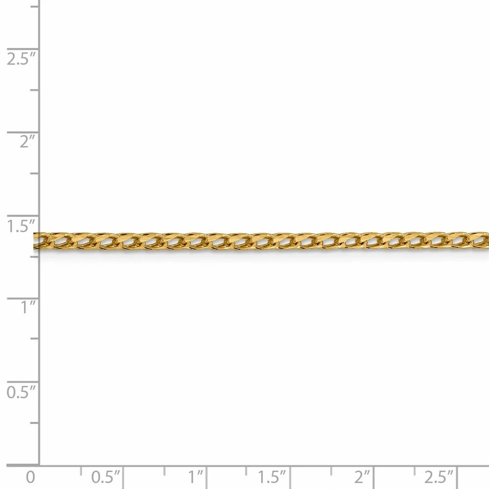 14kt Yellow Gold Diamond Cut Open Franco Chain 24 inch M16588