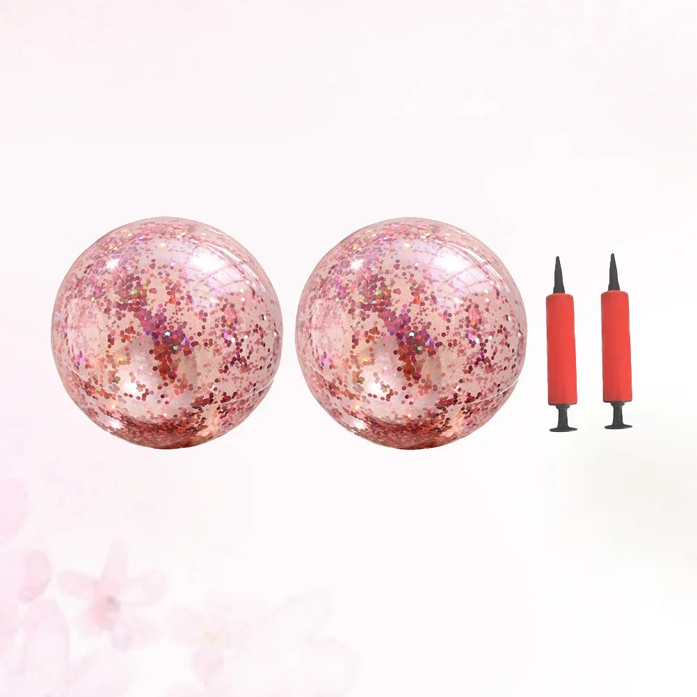 4 Pcs 40CM/60CM Glitter Ball and Pump Set V77946