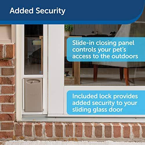 2-Piece Sliding Glass Pet Door, Large, White G974047