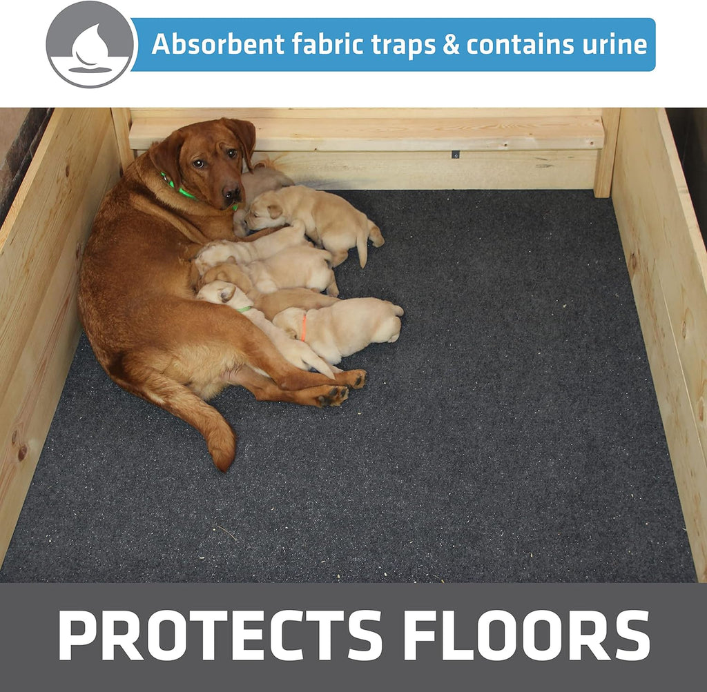 Whelping Box Liner Mat, Washable and Reusable Dog Puppy Pee Pad, Absorbent/Waterproof/Durable, 48" x 100", Pack of 2 K4077