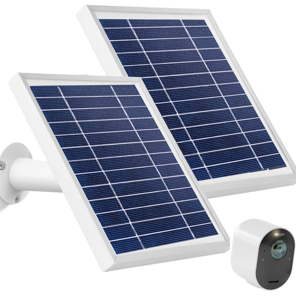 3W 6V Solar Panel Charge for Arlo Pro3 and Arlo Ultra Camera, 11ft Magnetic Power Cable (2Pack, Silver) K44501