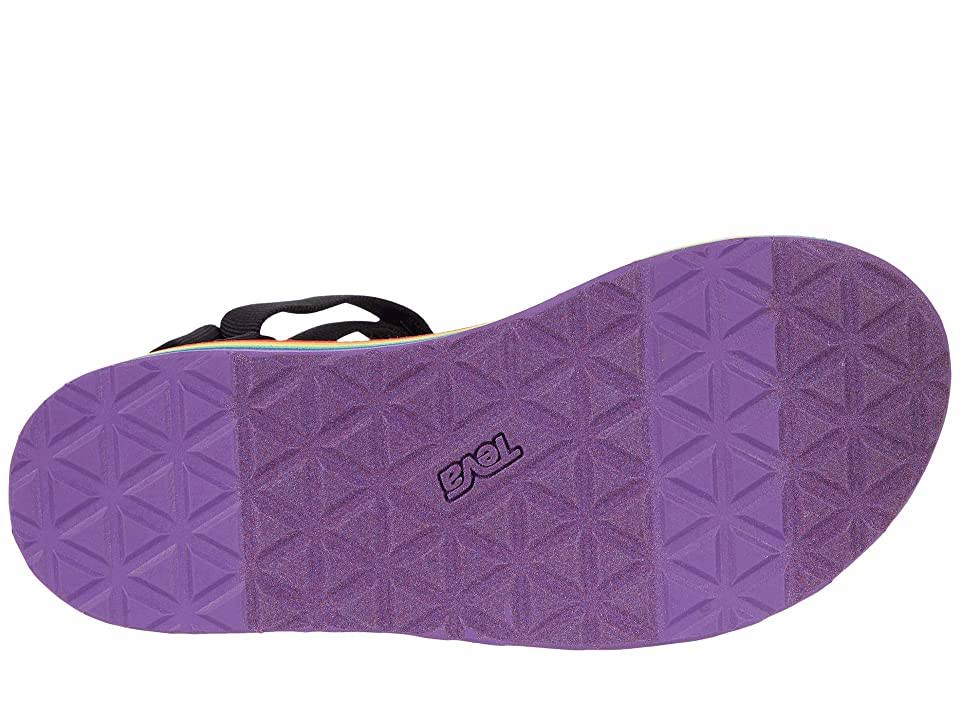 Rainbow-Black Flatform Sandals G2106
