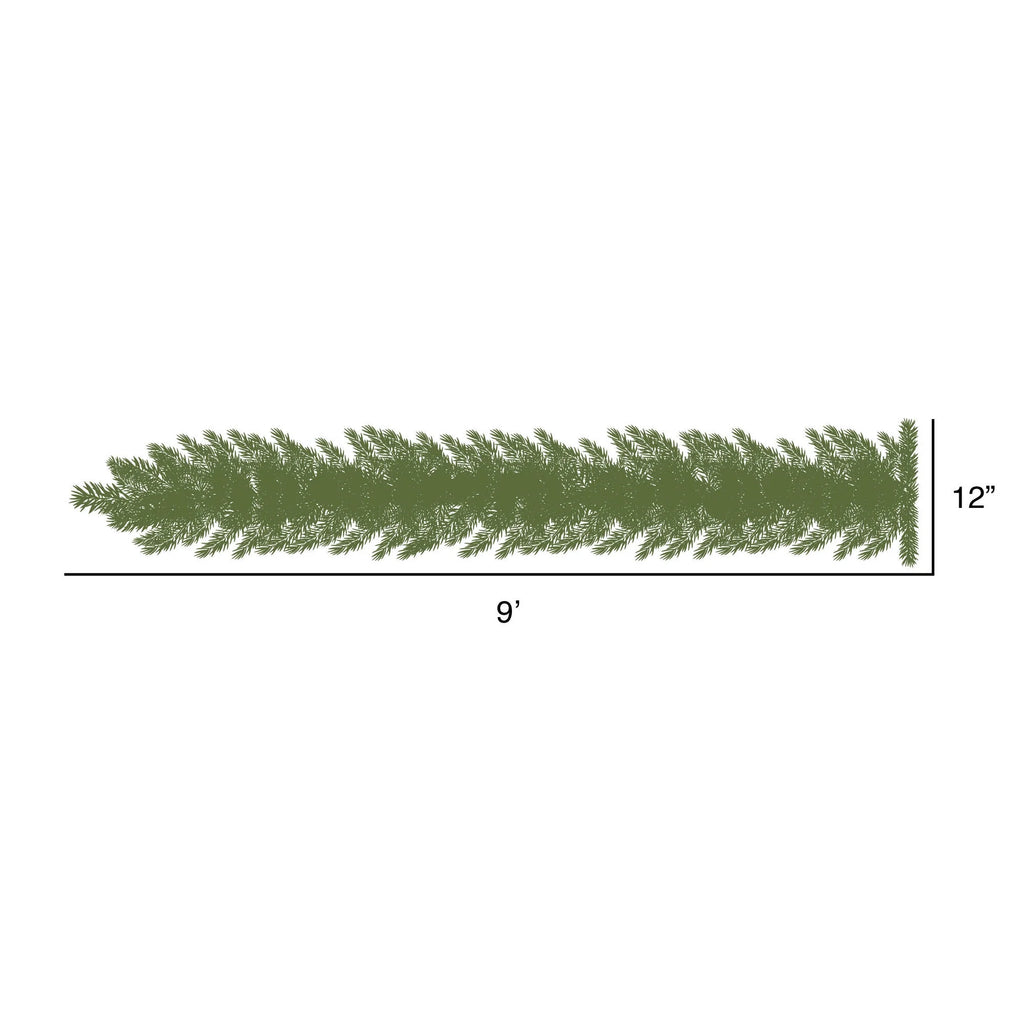 9' Flocked Artificial Christmas Garland B894