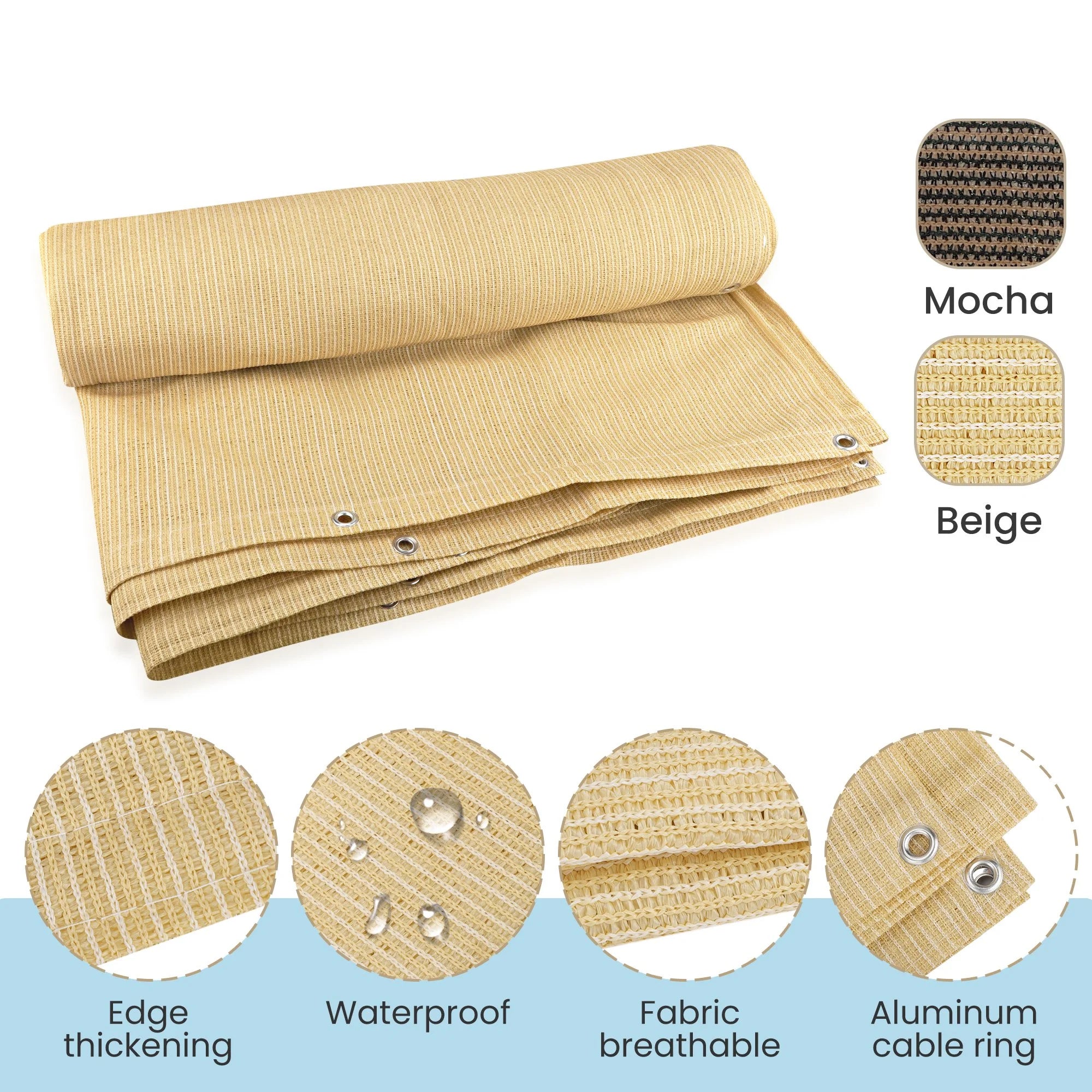 10 x 10 FT Beige Shade Cloth R207