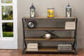 Brown Wood and Metal Console Table L7818