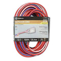 Red White and Blue 100-Feet 12/3 Extension Cord with Lighted End G56978