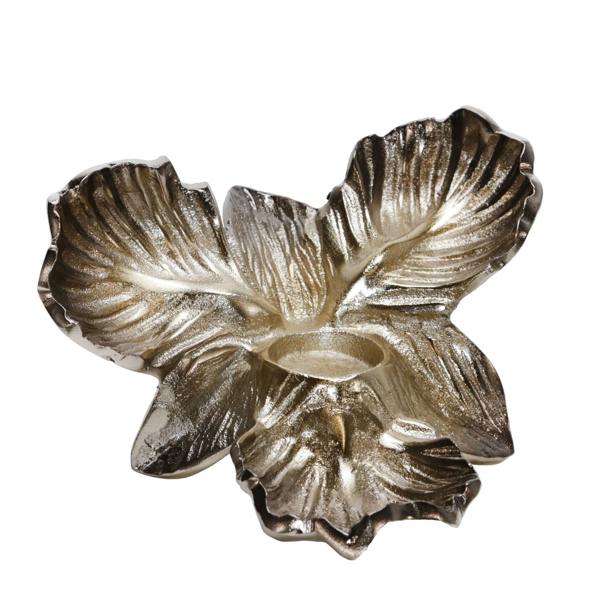 Gold Metal Tealight Candle Holder I74196