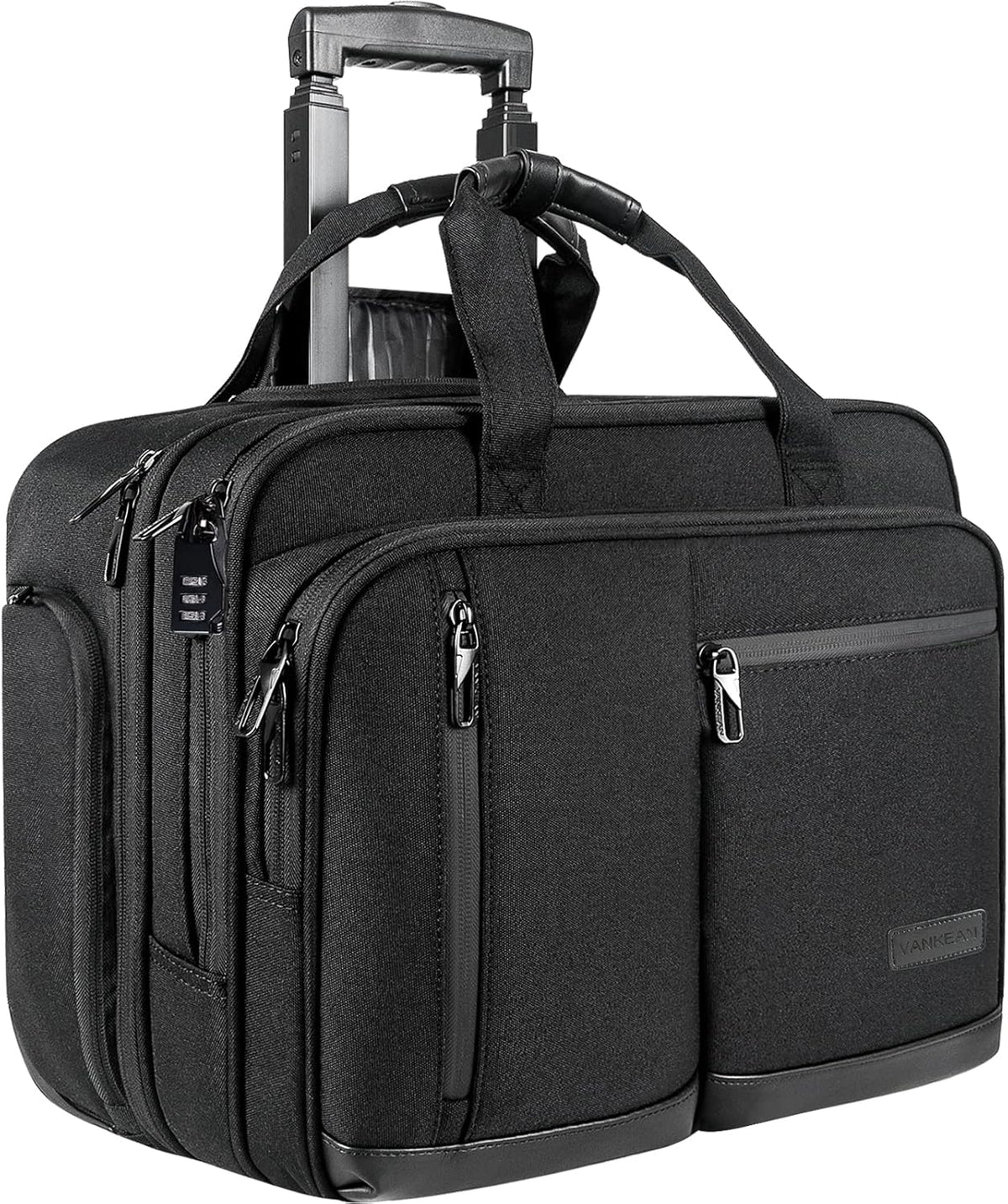 Black 17.3 Inch Rolling Laptop Bag with RFID Pockets R84724