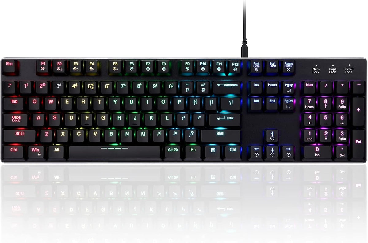 Full-Size Mechanical Keyboard with Kailh Low Profile Brown Switch, Pack of 2 M41846