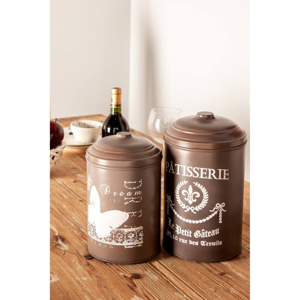 Set of 3 Clear Glass Canisters A10440