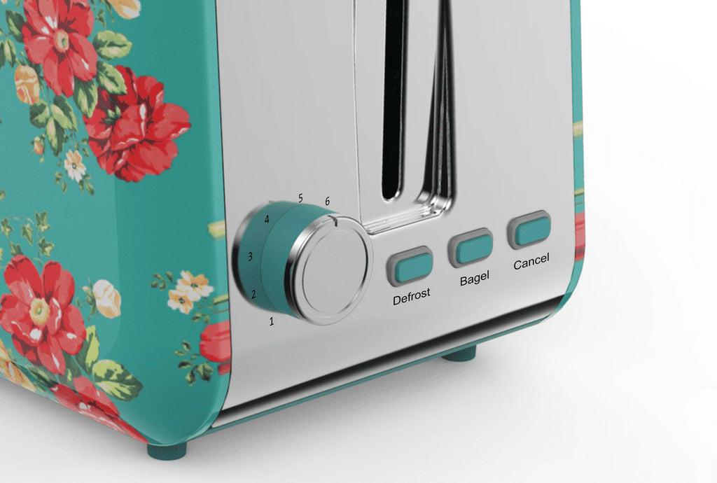 Vintage Floral Green 2 Slice Toaster G116802