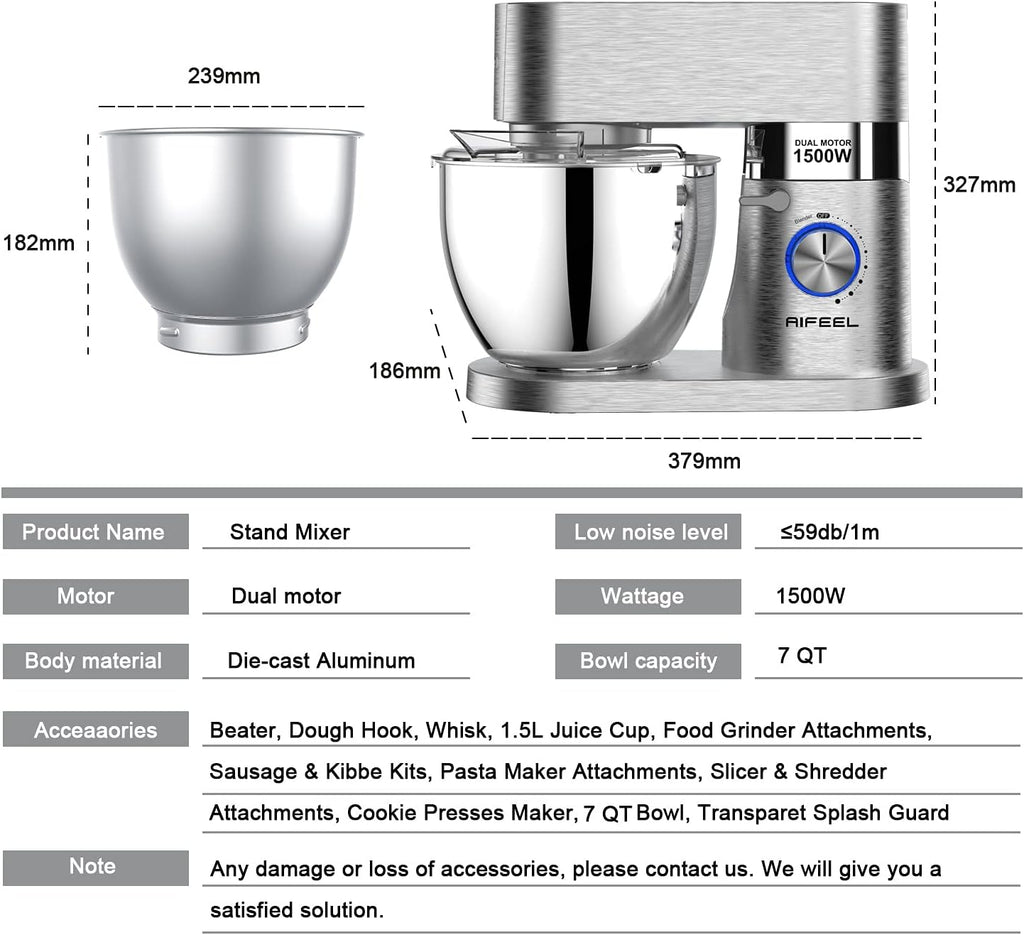 9 Accessories Multifunctional Kitchen Mixer R69829
