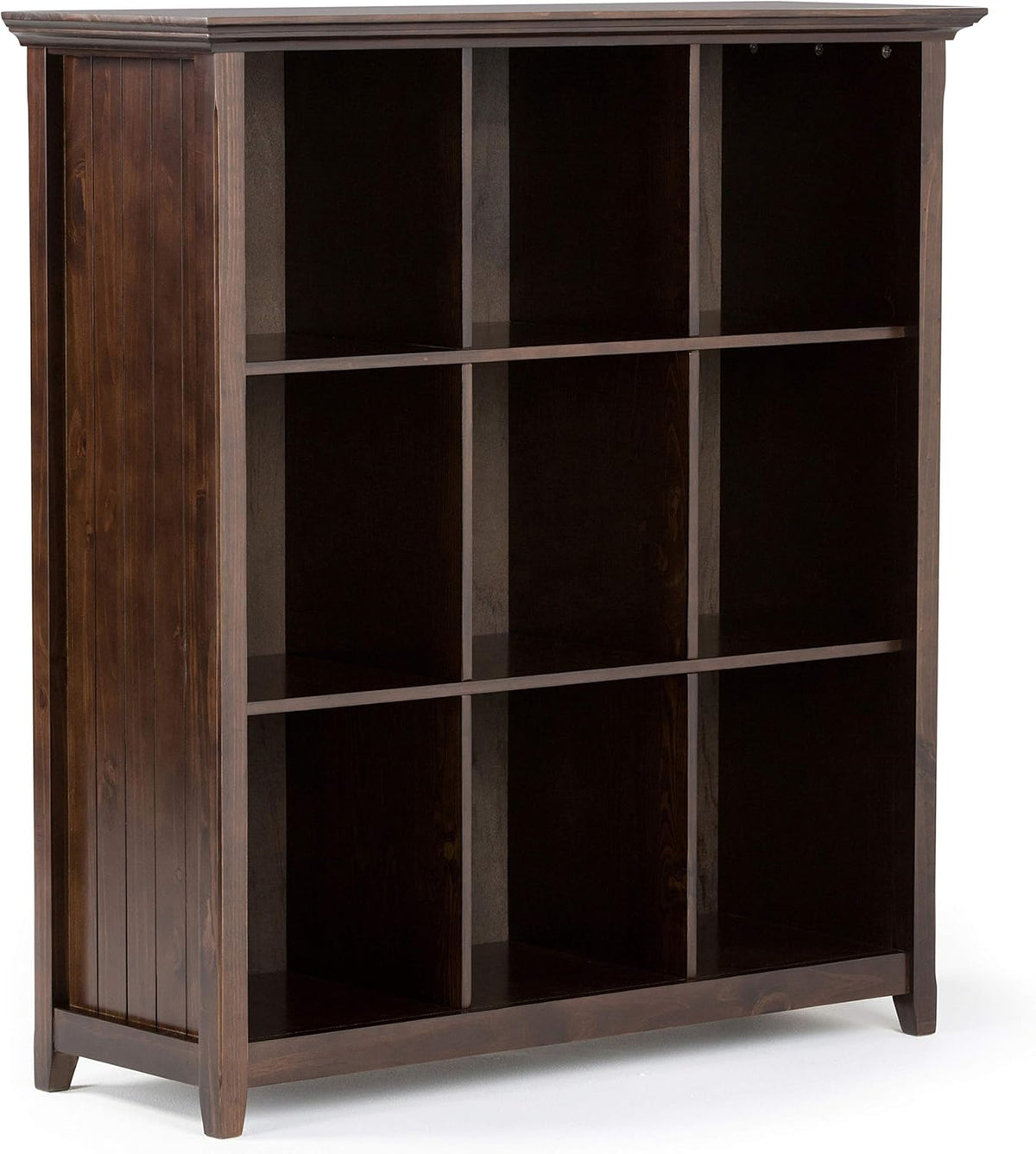 Black Solid Wood 9 Cube Bookcase with 9 Shelves V27528
