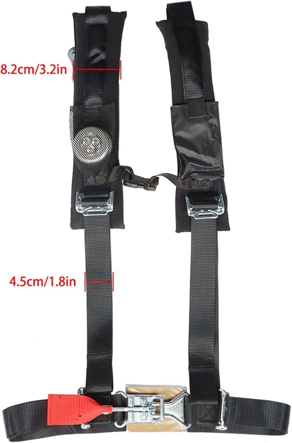 4 Pack Black 4 Point Harness 2 Straps Y639