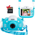 Blue 2.4 Inch 30MP Kids Digital Camera with 16GB SD Card U827