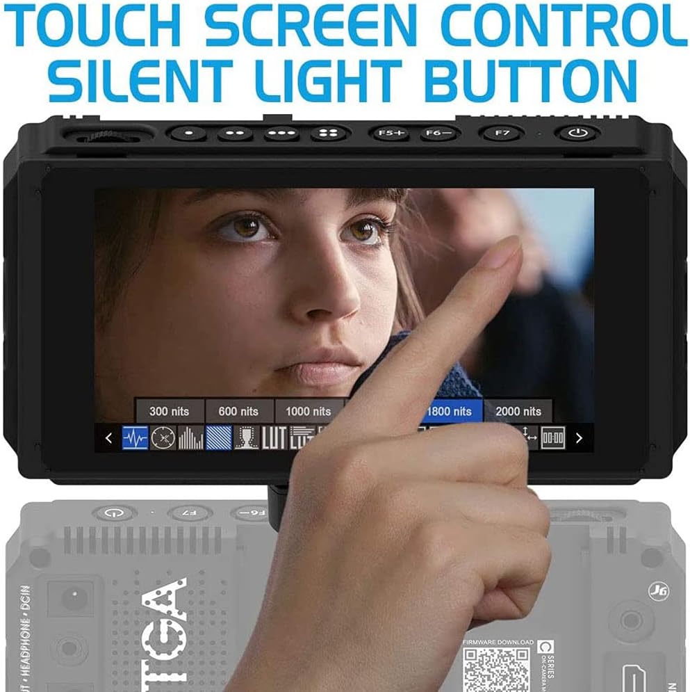 5 Inch IPS DSLR Camera Field Monitor 2000nit Touch Screen with 4K HDMI Input Output L81553