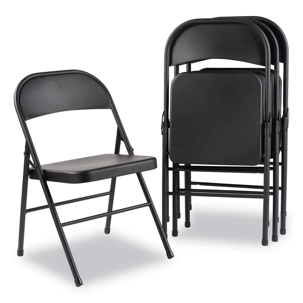 Steel Folding Chair, Graphite, 4/carton V414