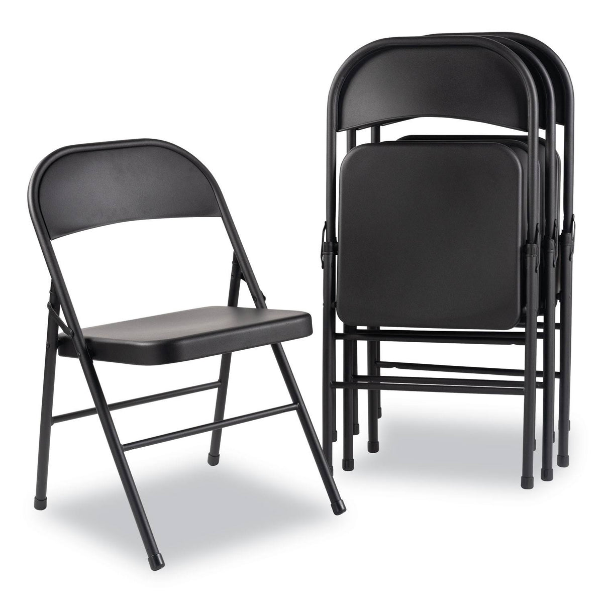 Steel Folding Chair, Graphite, 4/carton V414