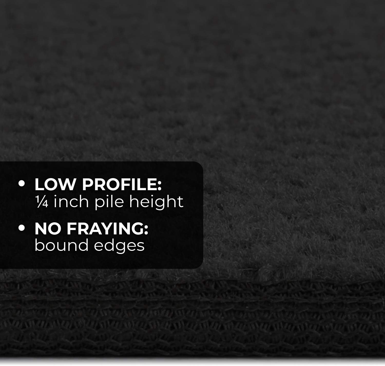 Black 12 Feet X 27 Inches Skid-Resistant Carpet Runner S8249