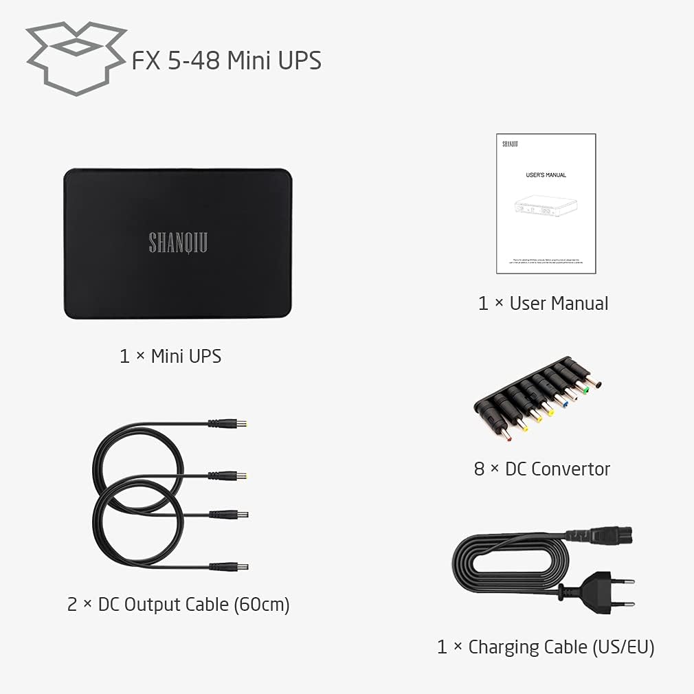 Mini UPS Battery Backup Uninterruptible Power Supply with 10000mAh Batterypack N247187