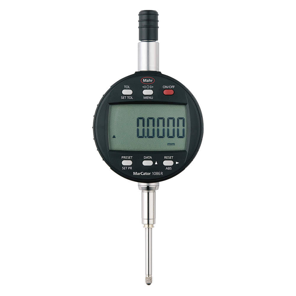 Digital Indicator, Range 0 in to 1 in, 0 mm to 25 mm, Back Type Lug-On-Center S2050