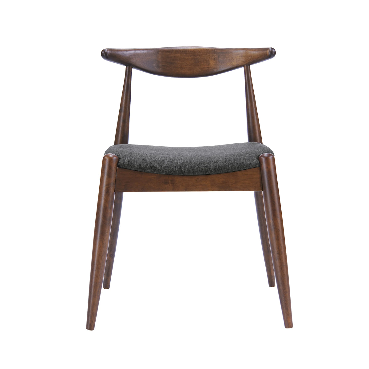 Charcoal Fabric Upholstered Dining Chairs, Set of 2 N854