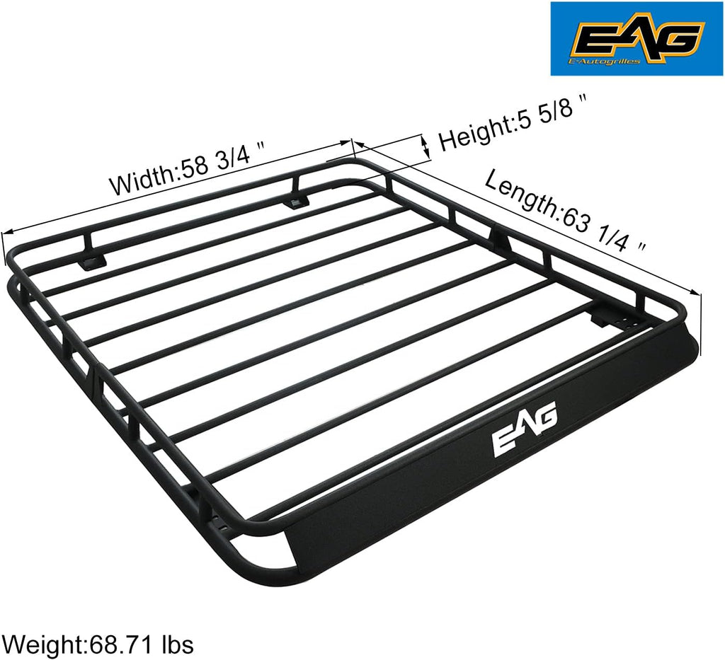 2/4 Door Roof Rack Cargo Basket with Wind Deflector 2 PCS B593