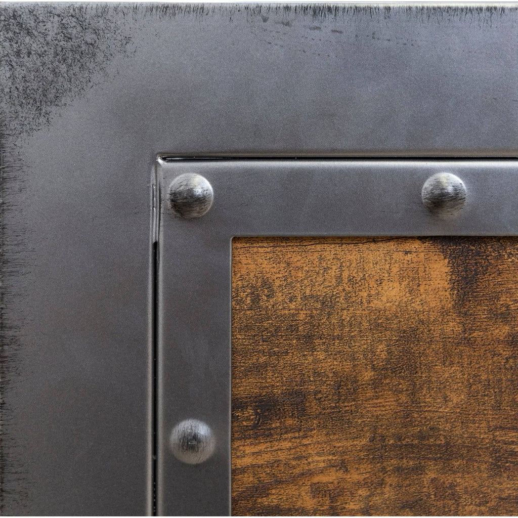 Queen Metal and Wood Headboard B248608