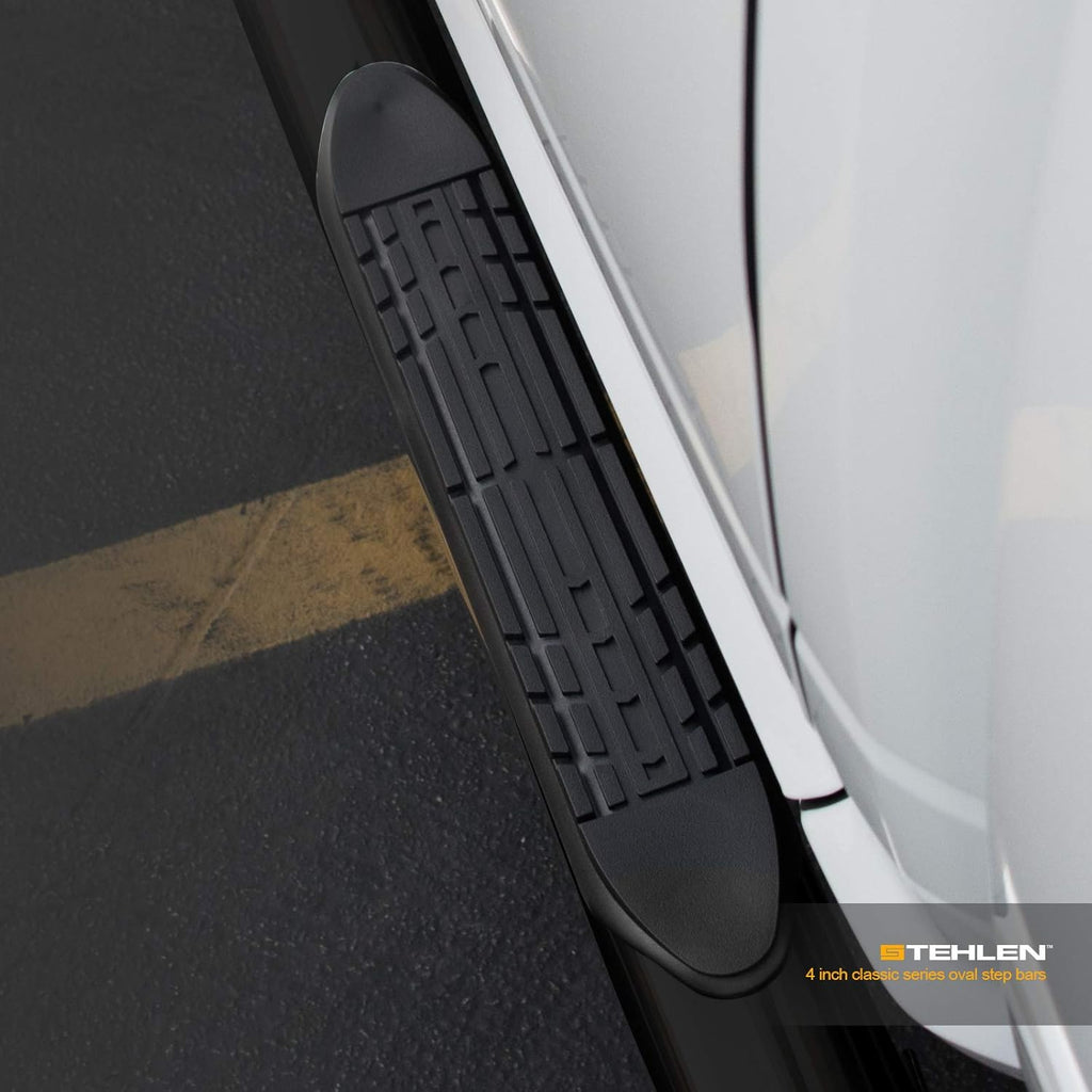 4 Oval Side Step Nerf Bars Black A674