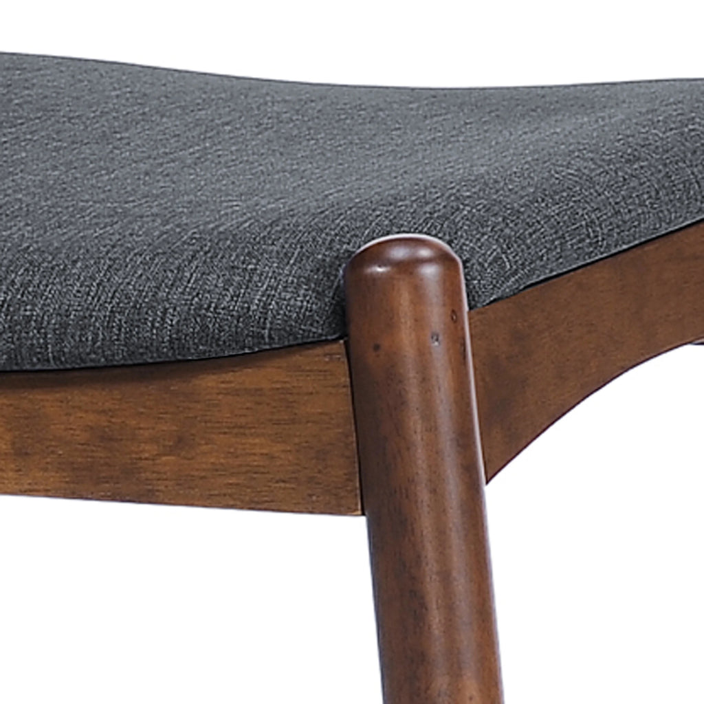 Charcoal Fabric Upholstered Dining Chairs, Set of 2 N854