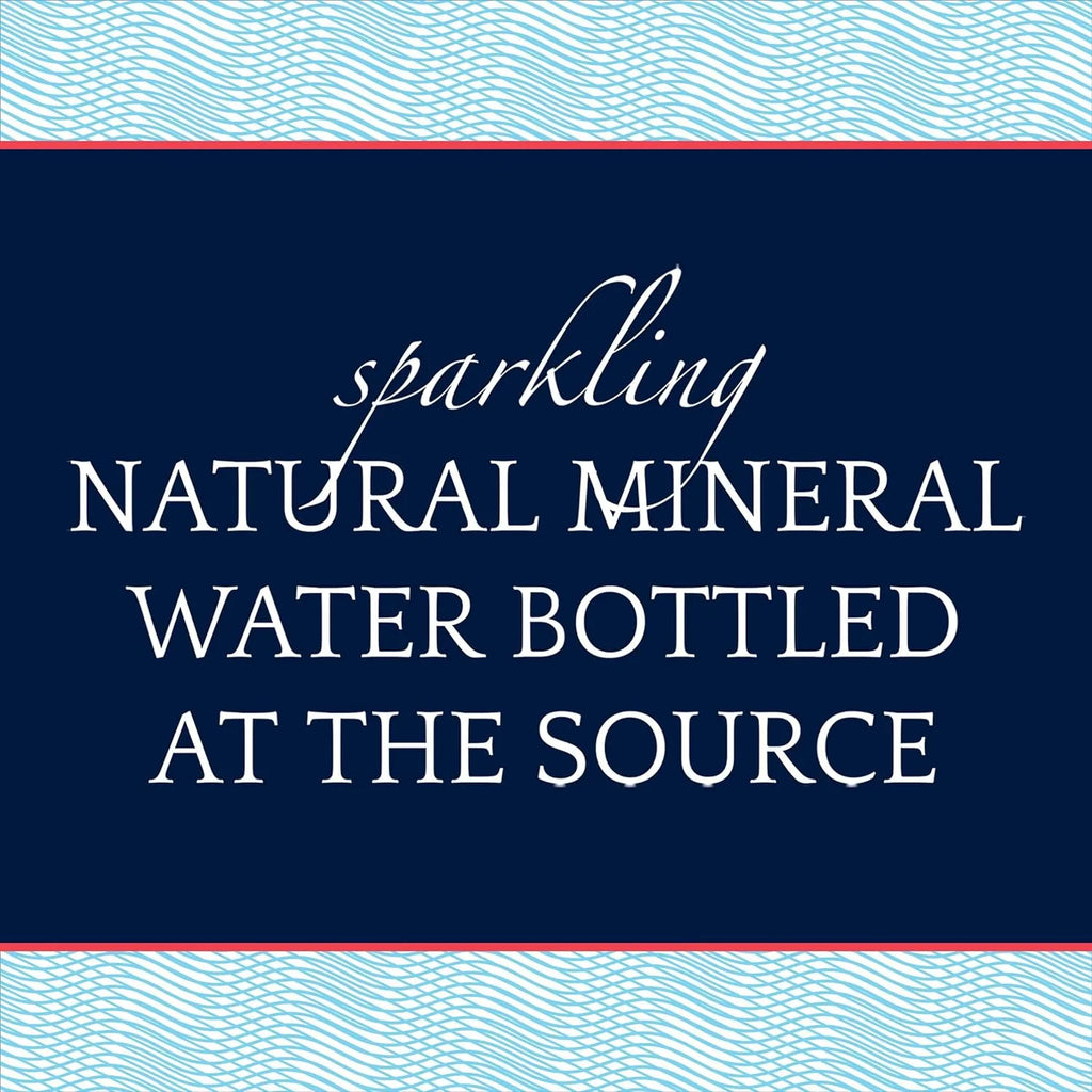 Sparkling Natural Mineral Water, 8.45 fl oz. Glass Bottle, 24 Count U599025