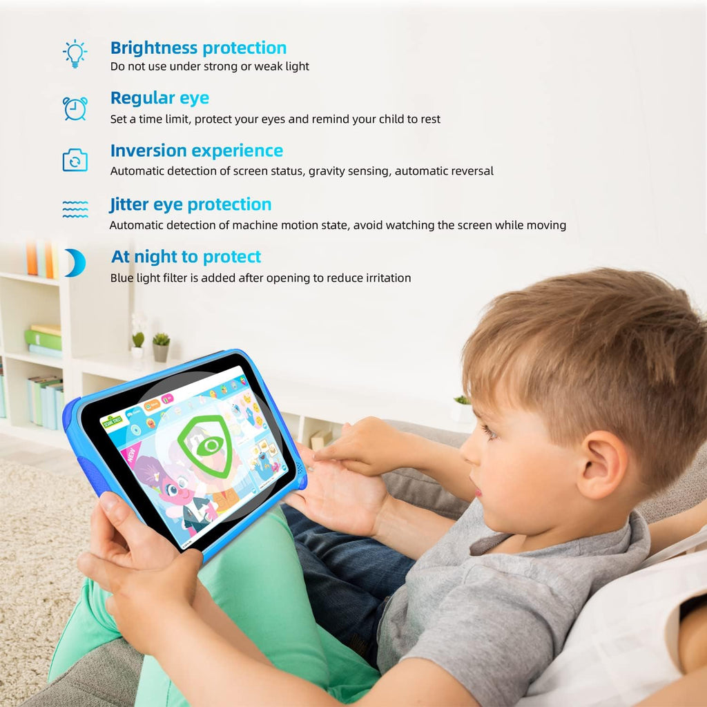 7 inch Kids Tablet Android 11 Quad Core 2GB RAM 32GB ROM Dual Camera WiFi Bluetooth Blue Pack of 2 J404010