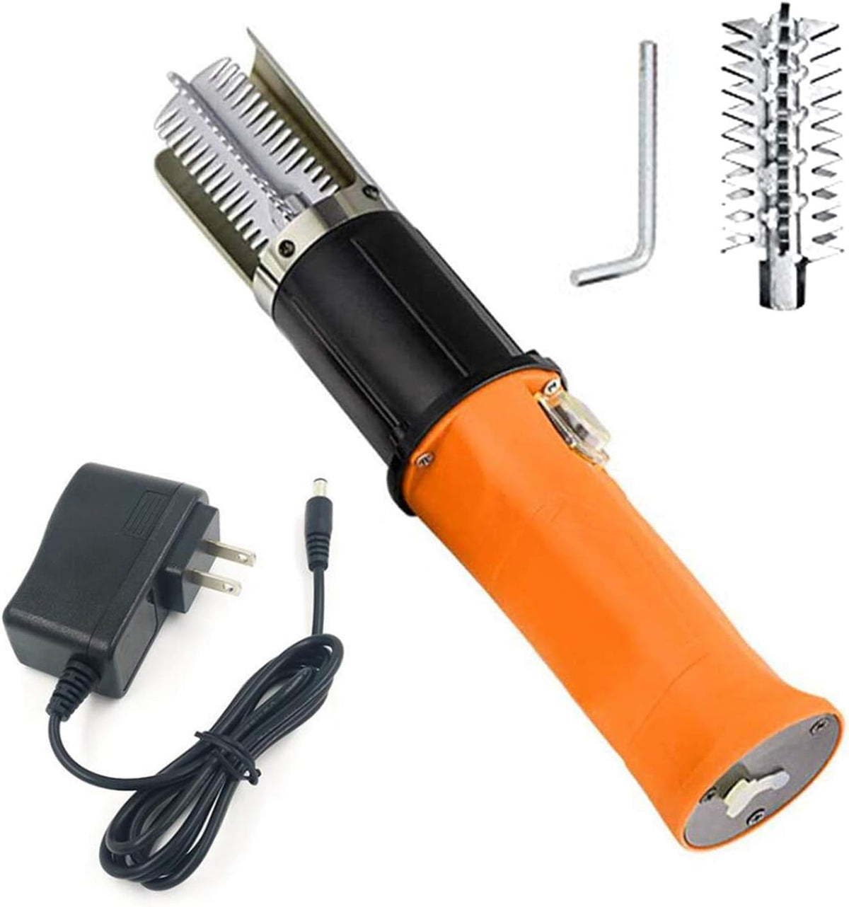 Electric Fish Scaler with Stainless Steel Roller Blade, Cordless Fish Scale Remover Cleaner Skinner Kit, 12V Rechargeable Battery U332863