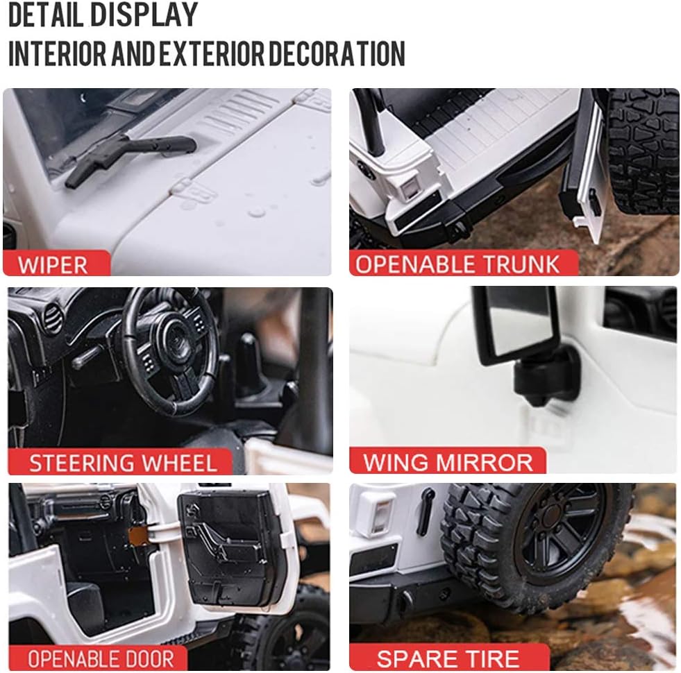 White Hardtop 4WD 30km/h RC Car, Pack of 2 Z7591